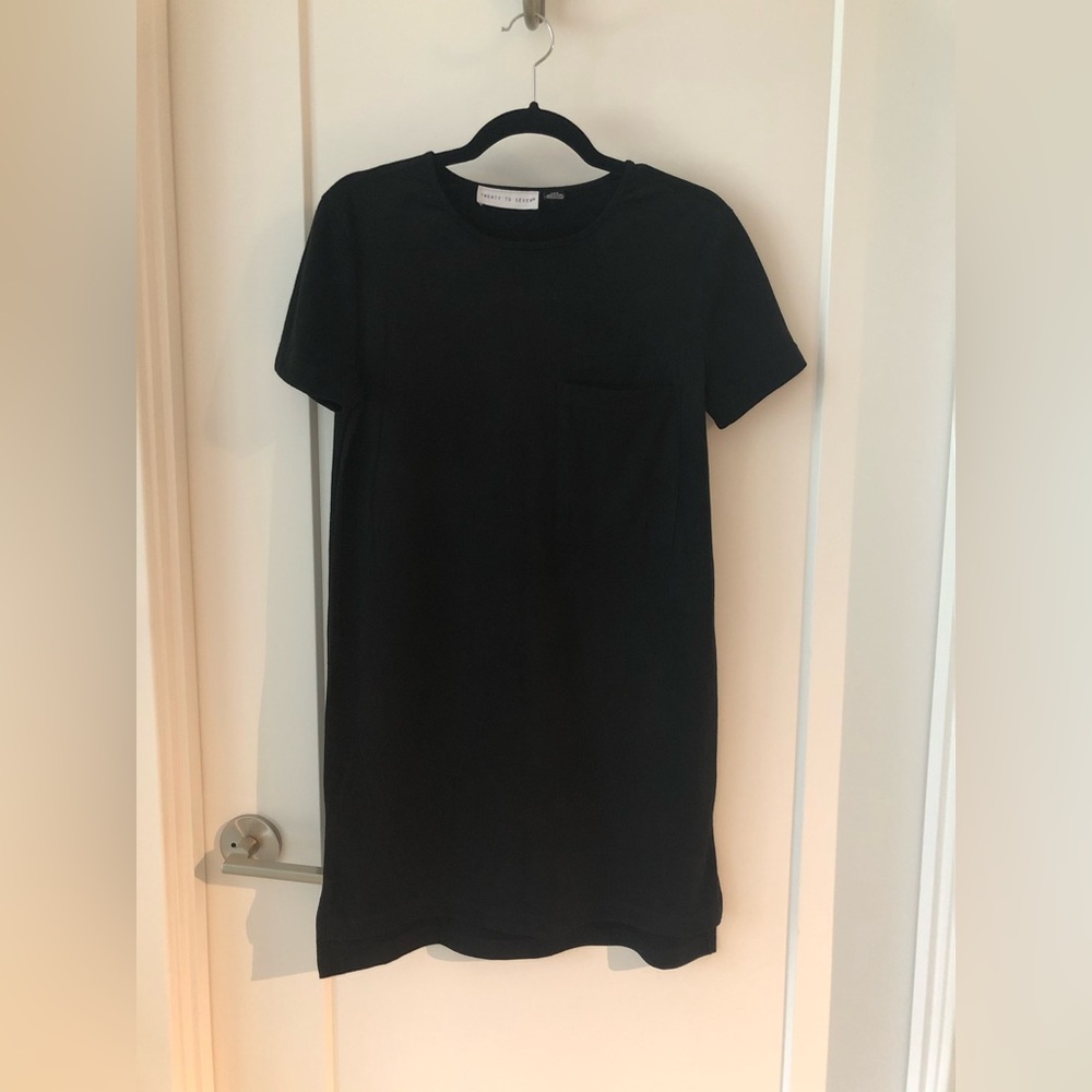Faux Suede T-shirt Dress Small
